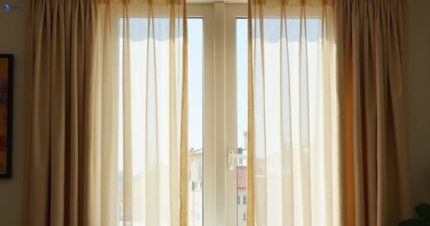 Dull dusty drapes in dandenong-vic before professional cleaning